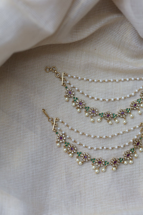 Antique 3 layer Mattal Ear Accessories | Bridal & Traditional Jewellery UK AM678