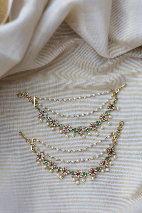 Antique 3 layer Mattal Ear Accessories | Bridal & Traditional Jewellery UK AM678