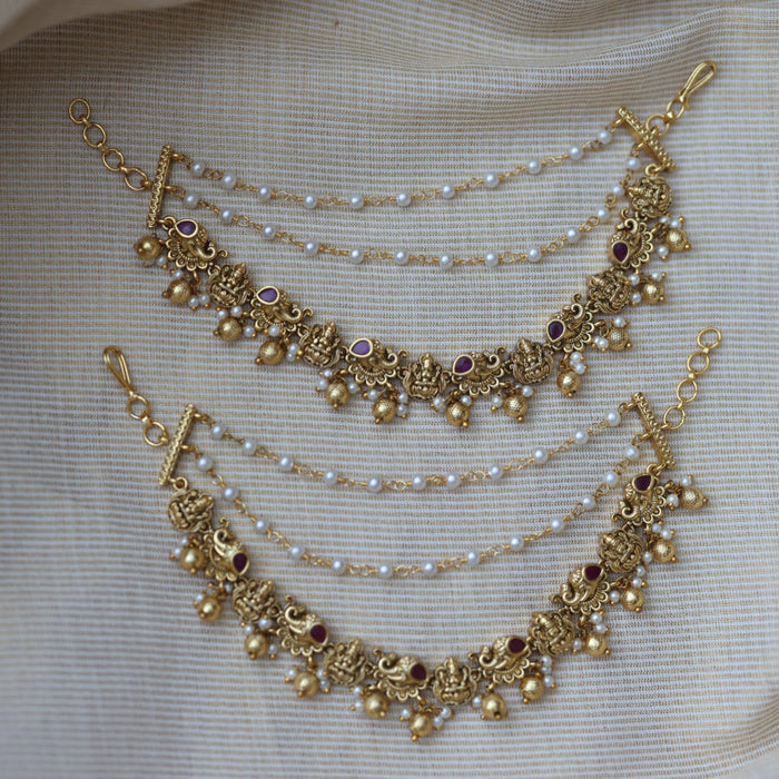 Antique 3 layer Mattal Ear Accessories | Bridal & Traditional Jewellery UK AM9966