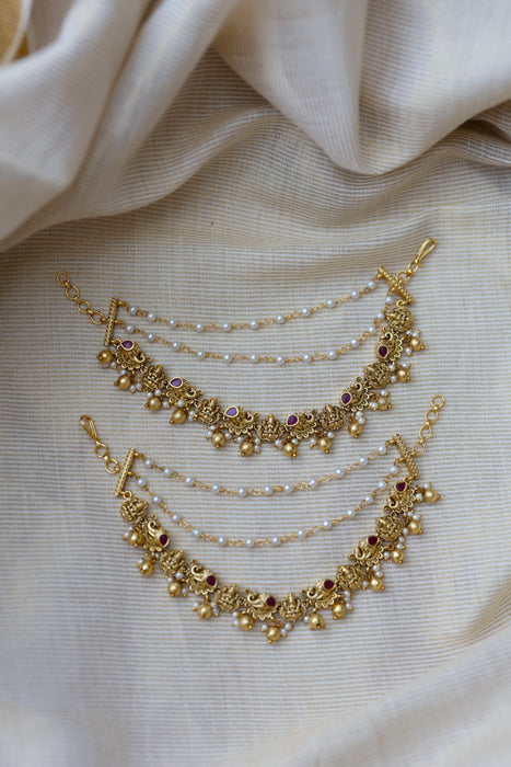 Antique 3 layer Mattal Ear Accessories | Bridal & Traditional Jewellery UK AM9966