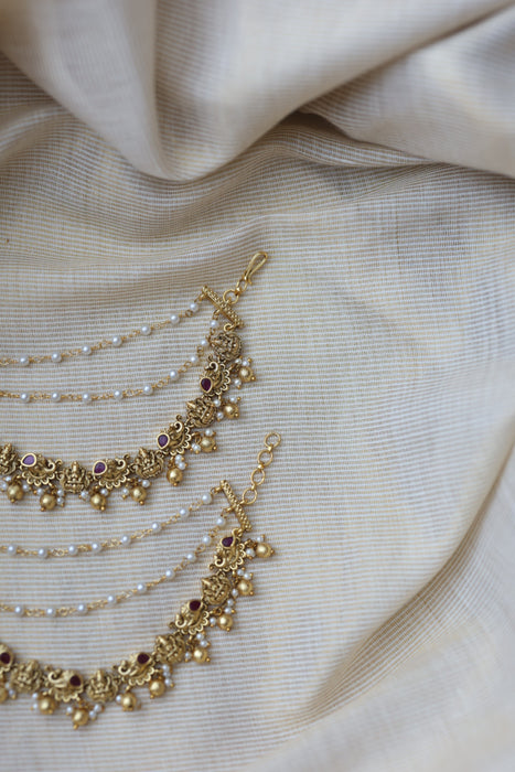 Antique 3 layer Mattal Ear Accessories | Bridal & Traditional Jewellery UK AM9966