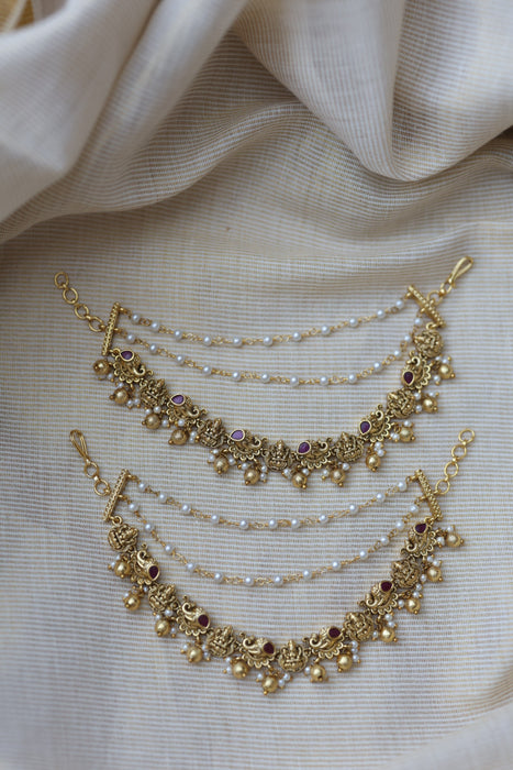 Antique 3 layer Mattal Ear Accessories | Bridal & Traditional Jewellery UK AM9966