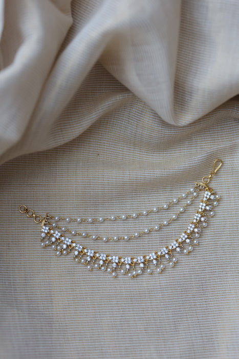 Heritage Gold Plated Mattal Ear Accessories | Bridal & Traditional Jewellery UK HM7323