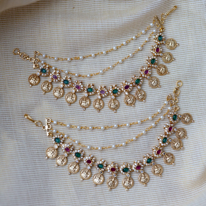 Antique 3 layer Mattal Ear Accessories | Bridal & Traditional Jewellery UK AM9865