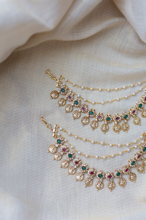 Antique 3 layer Mattal Ear Accessories | Bridal & Traditional Jewellery UK AM9865