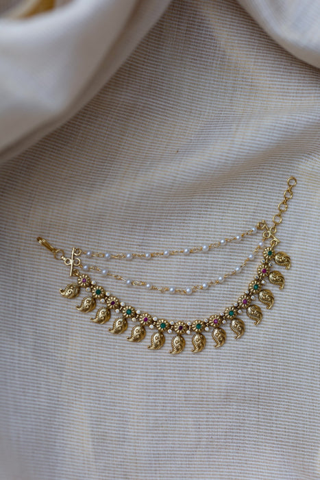Antique 3 layer Mattal Ear Accessories | Bridal & Traditional Jewellery UK AM5313