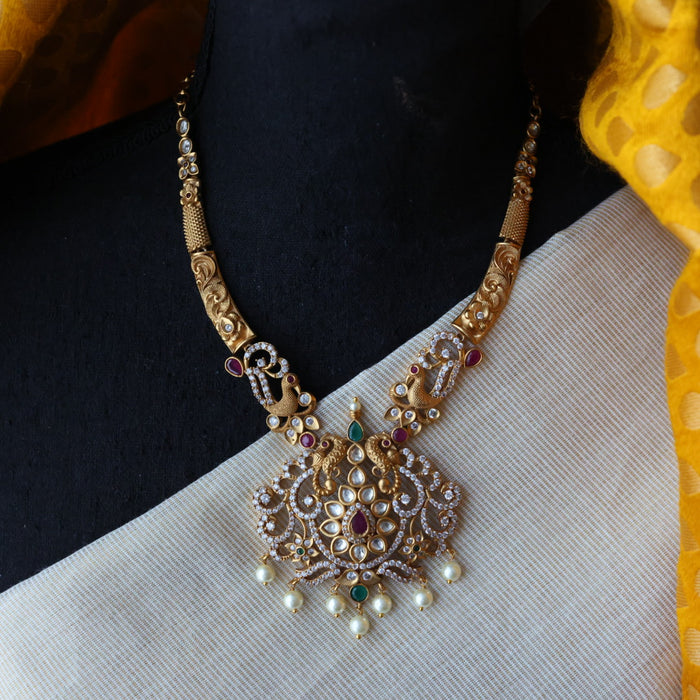 Clearance Antique short temple necklace and earring  S1B121