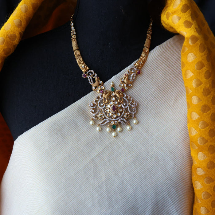 Clearance Antique short temple necklace and earring  S1B121