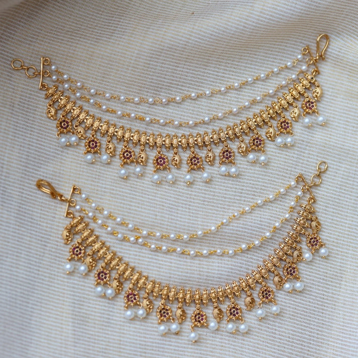Antique 3 layer Mattal Ear Accessories | Bridal & Traditional Jewellery UK AM134