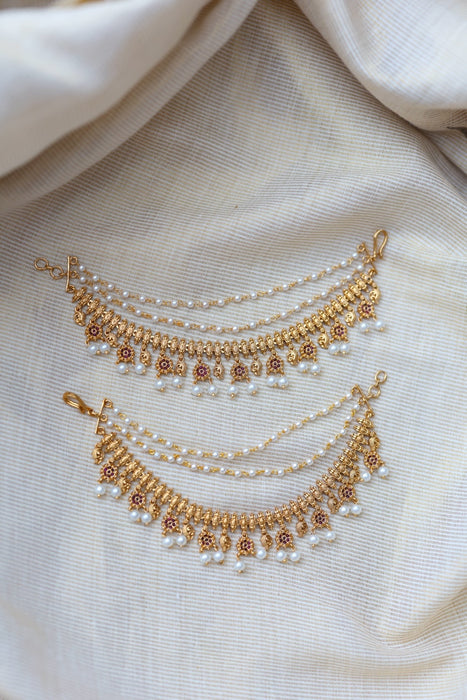 Antique 3 layer Mattal Ear Accessories | Bridal & Traditional Jewellery UK AM134