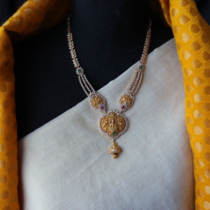 Antique short necklace with earrings S1B143