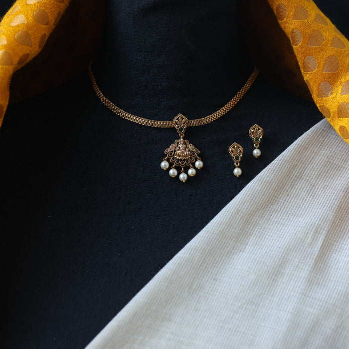 Antique temple design simple necklace necklace with earrings TTS5622