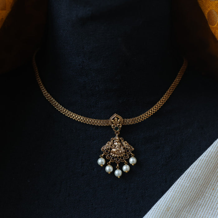 Antique temple design simple necklace necklace with earrings TTS5622