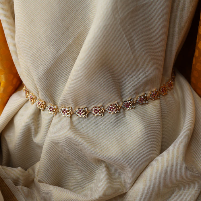 Heritage gold ruby white waistchain HW100577