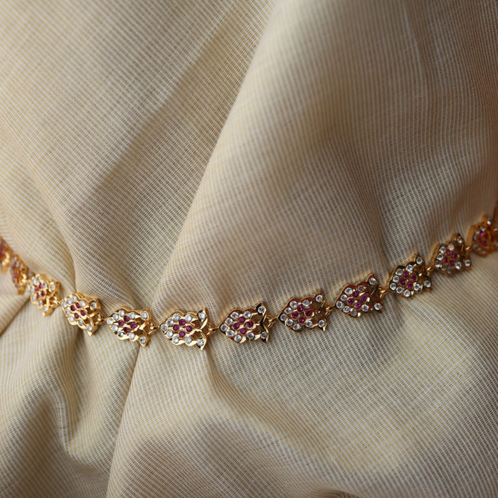Heritage gold ruby white waistchain HW100577