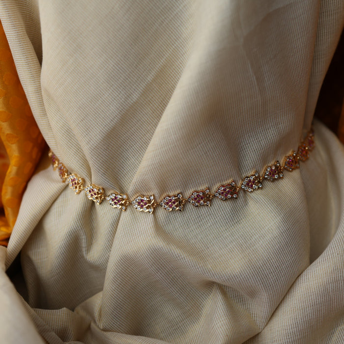 Heritage gold ruby white waistchain HW100577