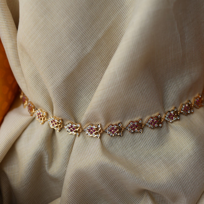 Heritage gold ruby white waistchain HW100577