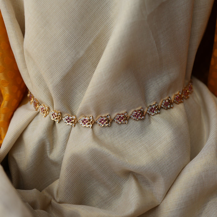 Heritage gold ruby white waistchain HW100577
