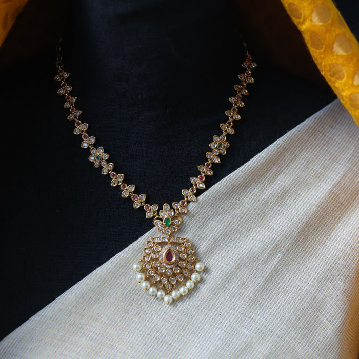 Antique simple necklace with earrings TTS51823