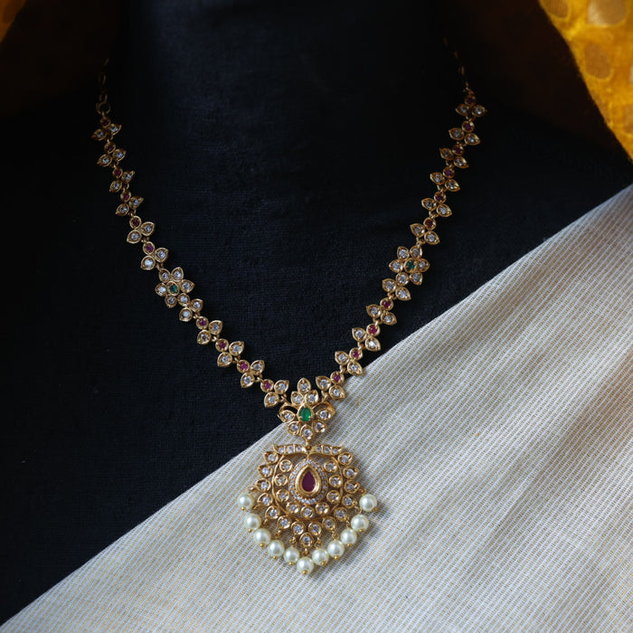 Antique simple necklace with earrings TTS51823