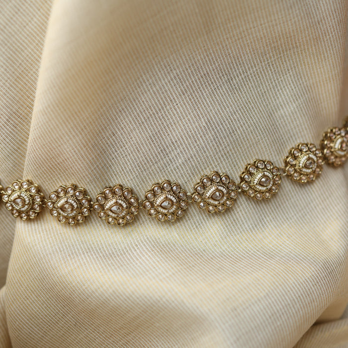 Trendy stone and pearl design waistchain TW106602