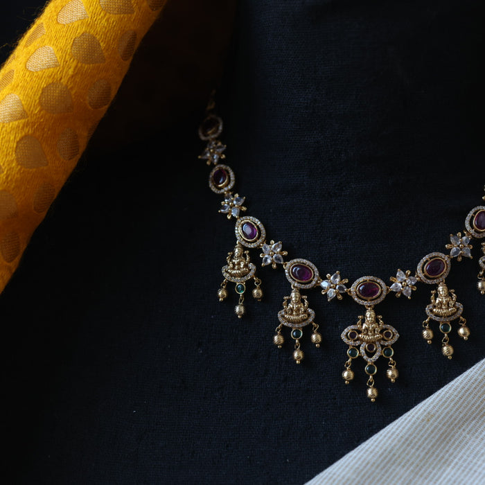 Antique temple design simple necklace necklace with earrings TTS56987