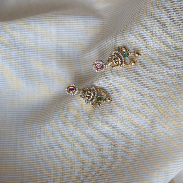 Antique temple design simple necklace necklace with earrings TTS56987