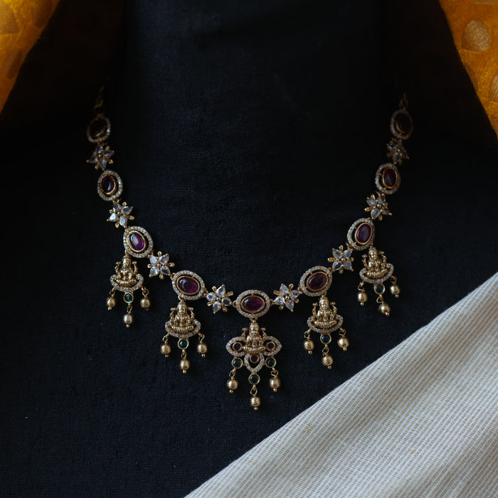 Antique temple design simple necklace necklace with earrings TTS56987