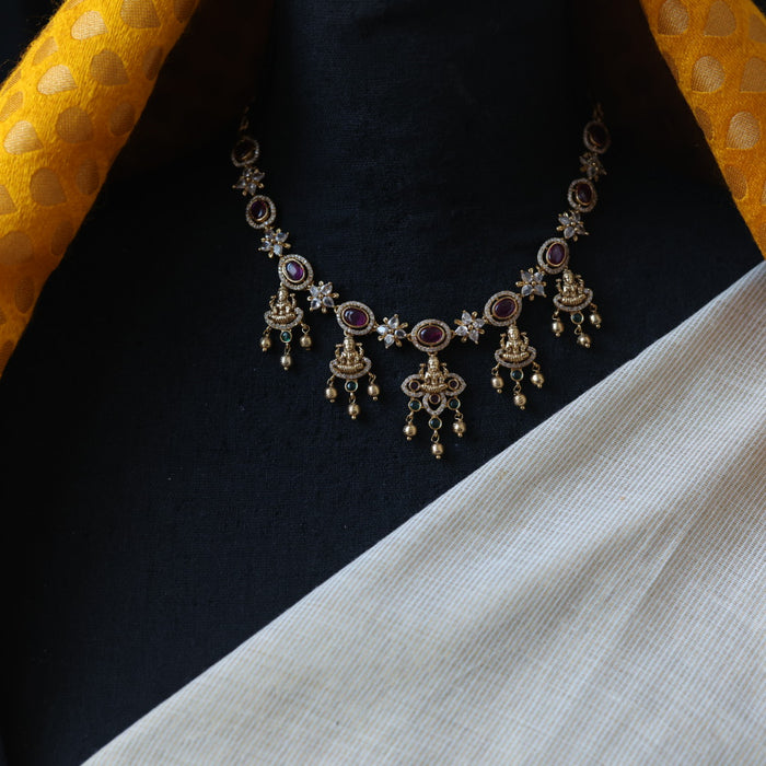Antique temple design simple necklace necklace with earrings TTS56987