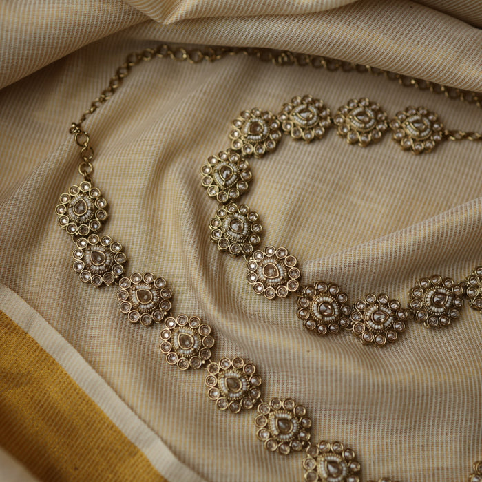 Trendy stone and pearl design waistchain TW106602