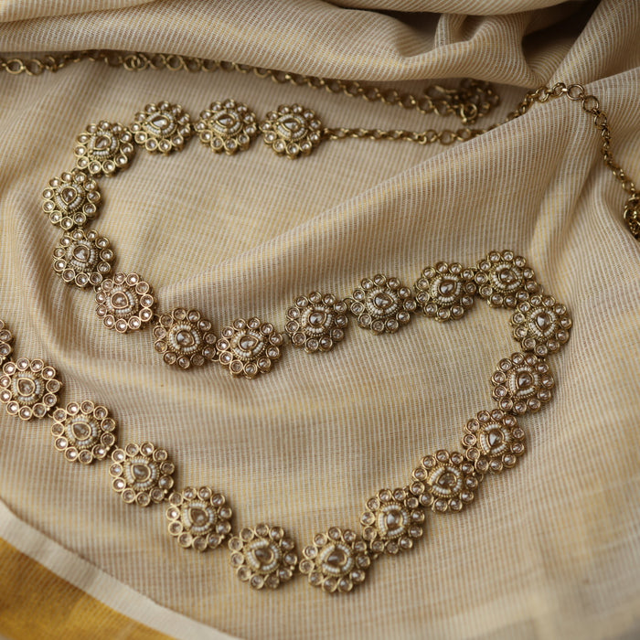 Trendy stone and pearl design waistchain TW106602
