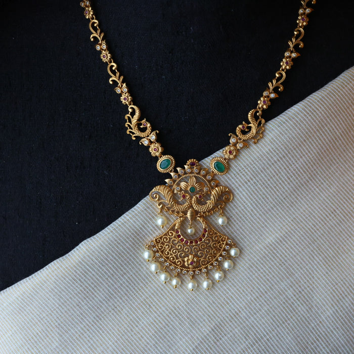 Antique simple short necklace with earring S1B1099