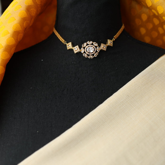 Heritage simple white stone choker necklace with earrings CCB1458