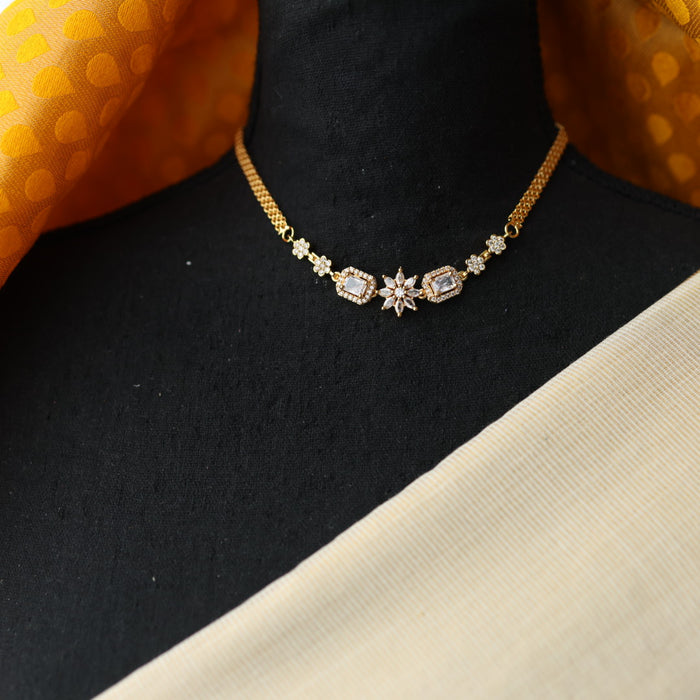 Heritage simple white stone choker necklace with earrings CCB1459
