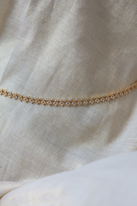 Heritage gold plated white stone waistchain HW3451