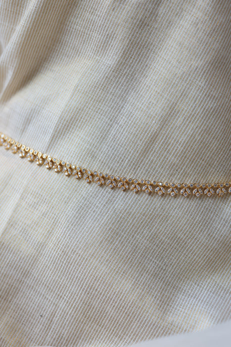 Heritage gold plated white stone waistchain HW3451
