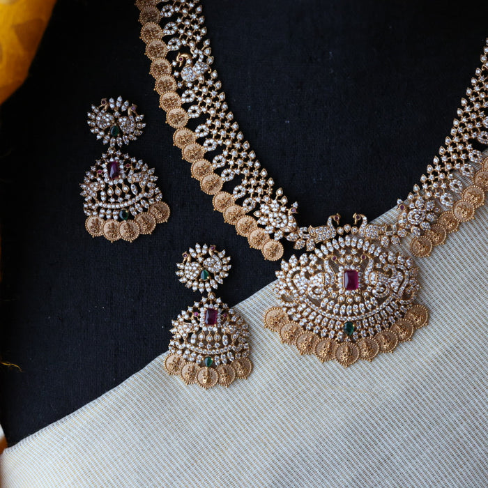 Antique short necklace with earrings S1B102