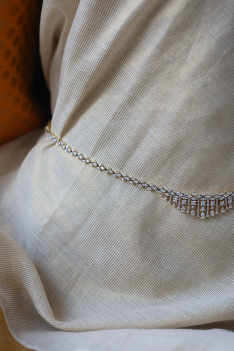 Heritage gold plated white stone waistchain HW34782