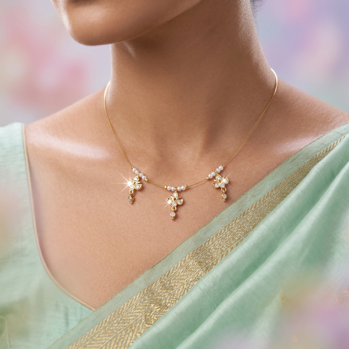 Heritage gold plated invisible nacklace IN6899