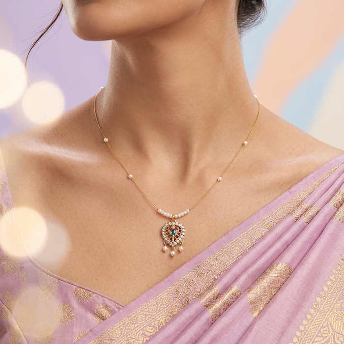 Heritage gold plated invisible nacklace IN688