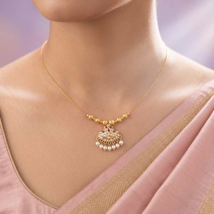Heritage gold plated invisible nacklace IN7899