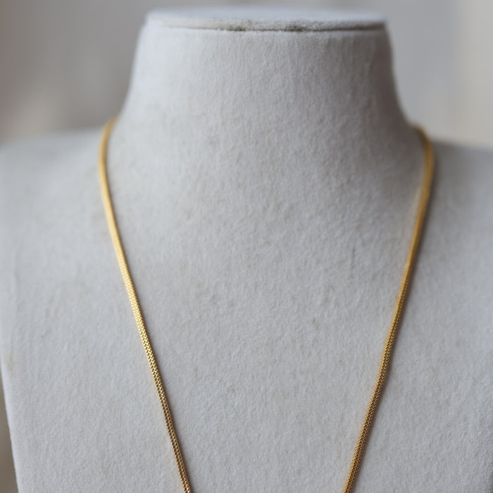 Heritage gold plated white padakam long necklace HP7743