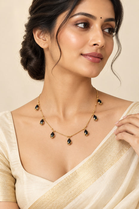 Heritage gold plated short necklace H799