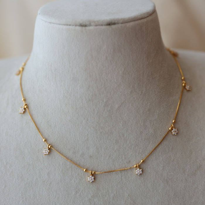Heritage gold plated short necklace H1634