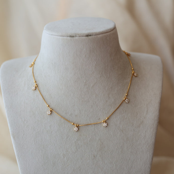 Heritage gold plated short necklace H1634