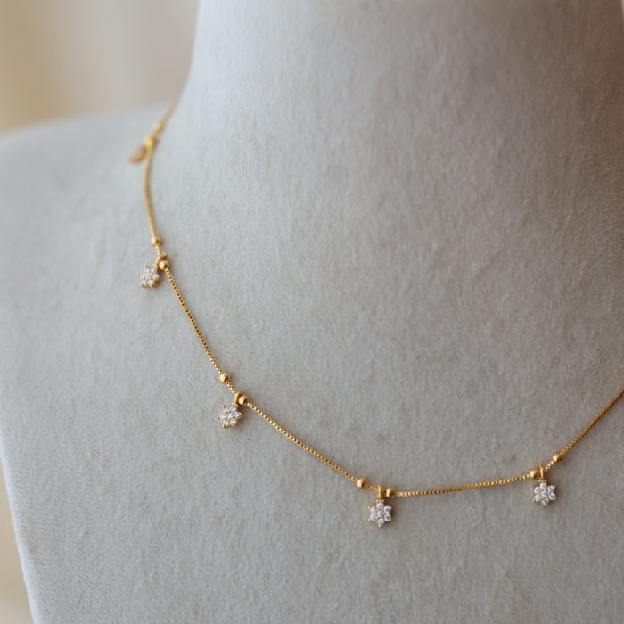Heritage gold plated short necklace H1634