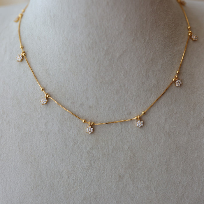 Heritage gold plated short necklace H1634