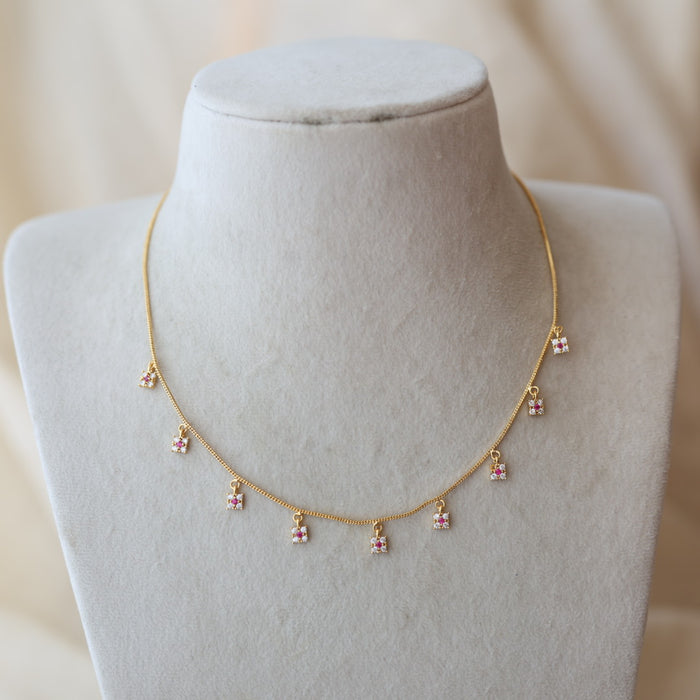 Heritage gold plated short necklace H2511