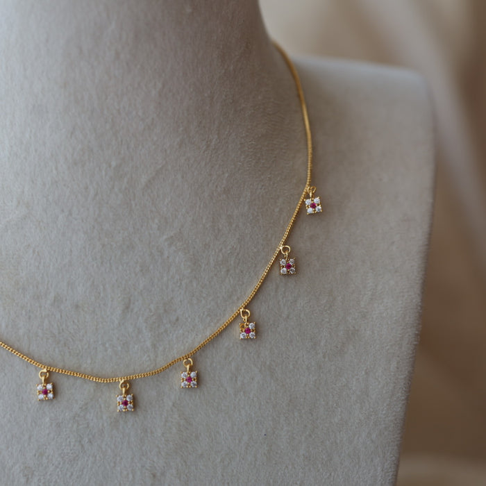 Heritage gold plated short necklace H2511