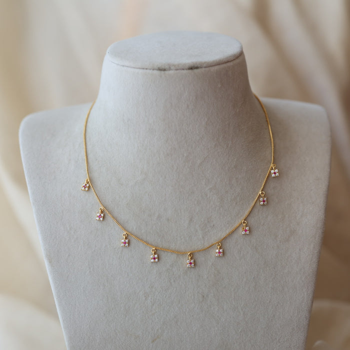 Heritage gold plated short necklace H2511